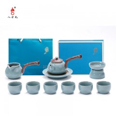 江山如画（侧把）官窑梅子青11入BFL2021-5