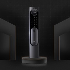 TCL夜间人脸识别指纹锁智能锁家用锁密码锁推拉式全自动指纹锁C级锁芯未关门提醒自动反锁K6X 【2020旗舰款K6X】人脸识别+全自动