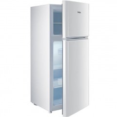 TCL 120升 节能养鲜家用 双门冰箱 小家用BCD-120C珍珠白