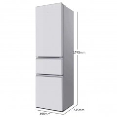 TCL 215升三门  直冷微霜 节能静音 中门软冷冻 即切即用 BCD-215TC 闪白银（新）