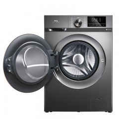 TCL 10公斤 变频全自动滚筒洗衣机 真丝柔洗 热力除菌空气洗 带烘干 G100F12-HD 星曜灰