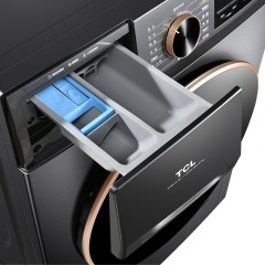 TCL 10公斤 变频全自动滚筒洗衣机 真丝柔洗 热力除菌空气洗 带烘干 G100F12-HD 星曜灰