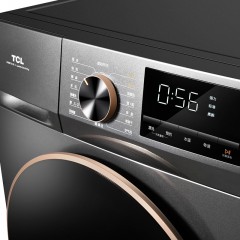TCL 10公斤 变频全自动滚筒洗衣机 真丝柔洗 热力除菌空气洗 带烘干 G100F12-HD 星曜灰