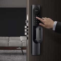 TCL夜间人脸识别指纹锁智能锁家用锁密码锁推拉式全自动指纹锁C级锁芯未关门提醒自动反锁K6X 【2020旗舰款K6X】人脸识别+全自动