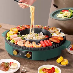 格卡诺涮烤一体锅（墨绿）GKN-YTG-1