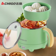 志高 YK-06015电煮锅1.5L带蒸笼